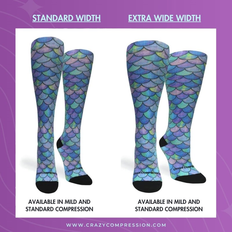 Crazy 360 Tropical Hibiscus OTC Compression Socks (Standard & Extra Wide)