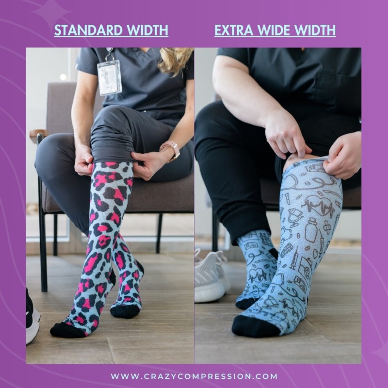 Crazy 360 Tropical Hibiscus OTC Compression Socks (Standard & Extra Wide)