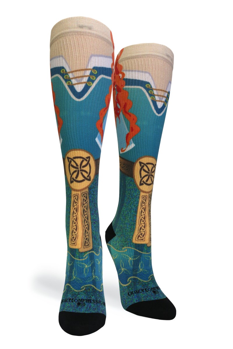 Crazy 360 Highland Princess OTC Compression Socks (Standard & Extra Wide)