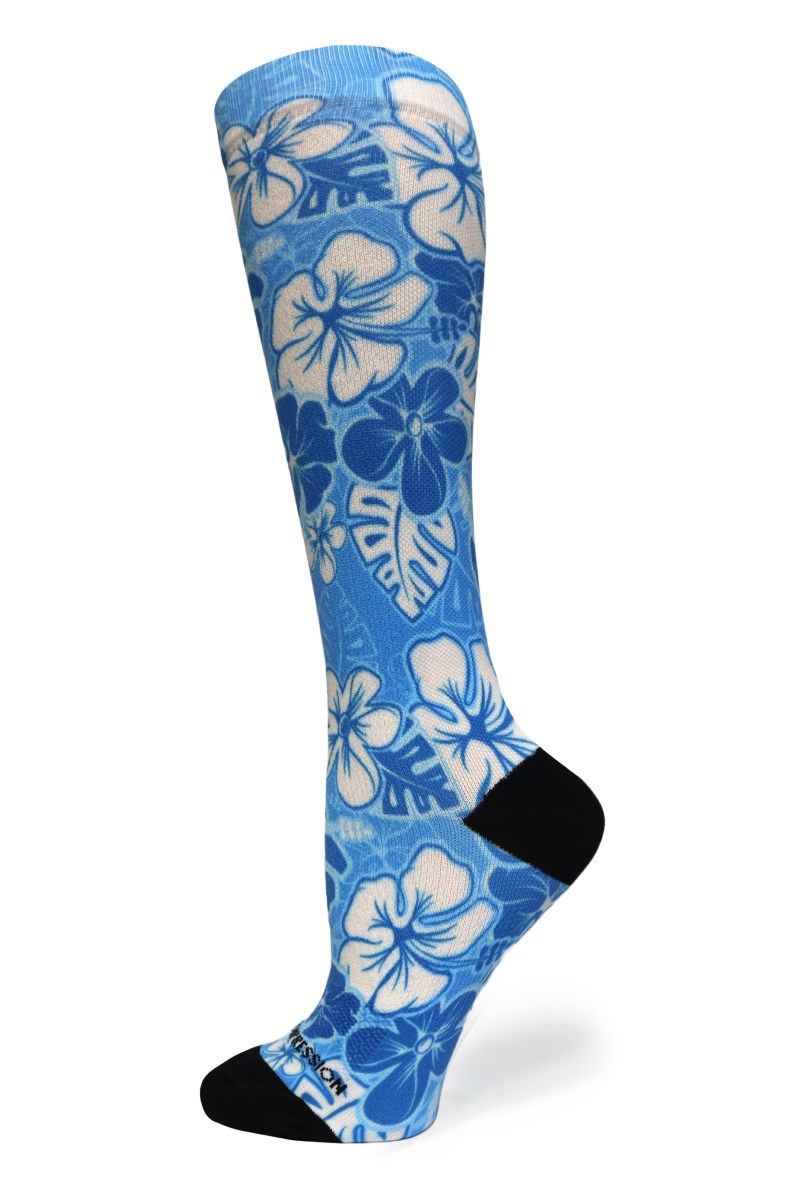 Crazy 360 Aloha Blue OTC Compression Sock (Standard & Extra Wide)