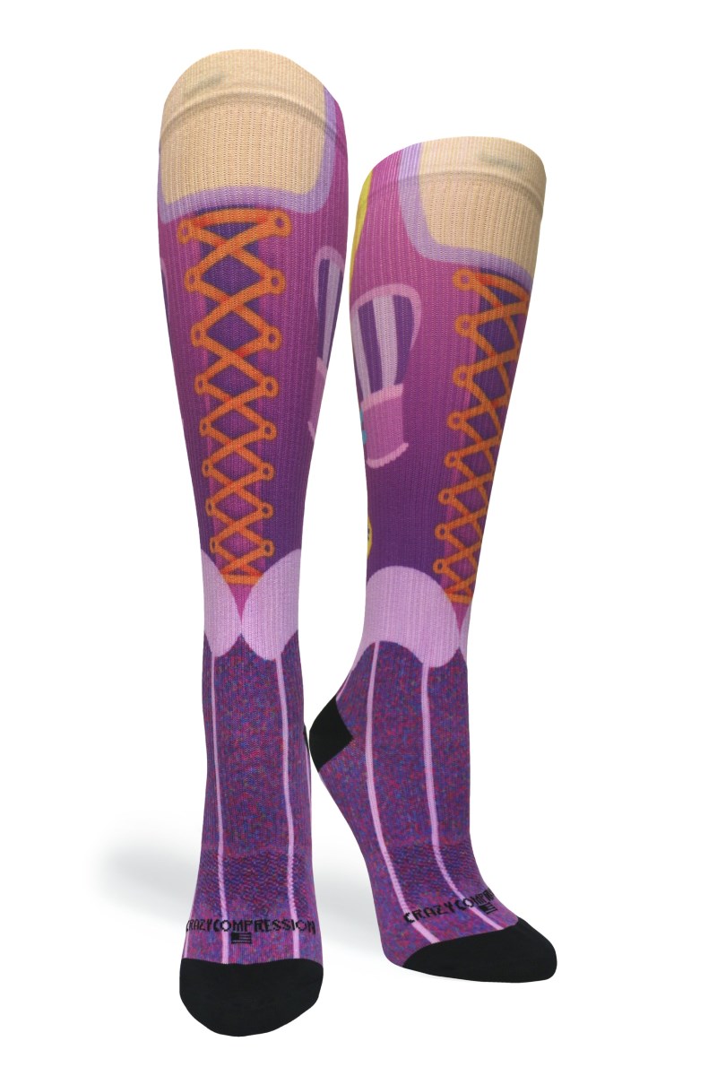 Crazy 360 Gold Hair Princess OTC Compression Socks (Standard & Extra Wide)