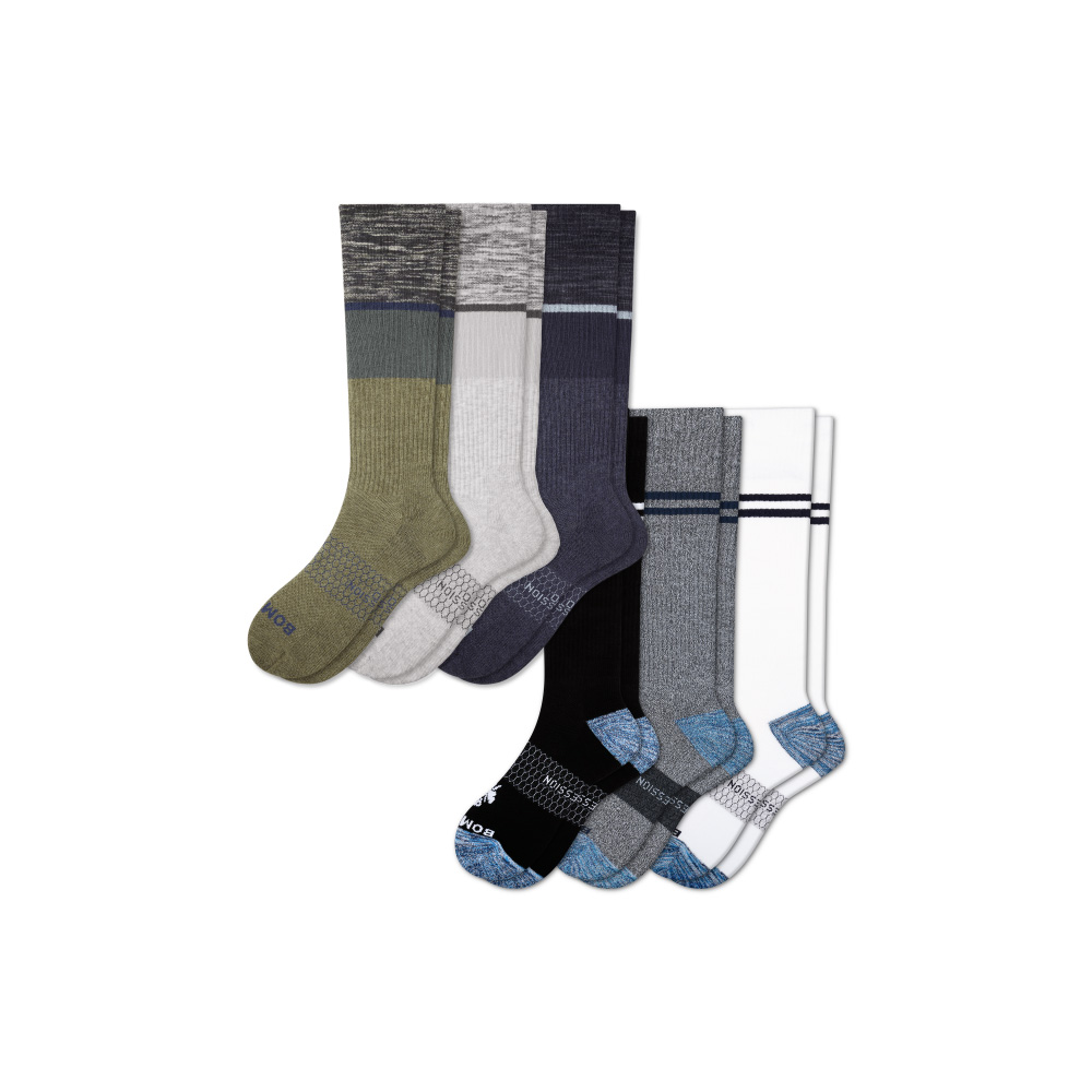 Bombas Men's Everyday Compression Sock 6-Pack (15-20mmHg)