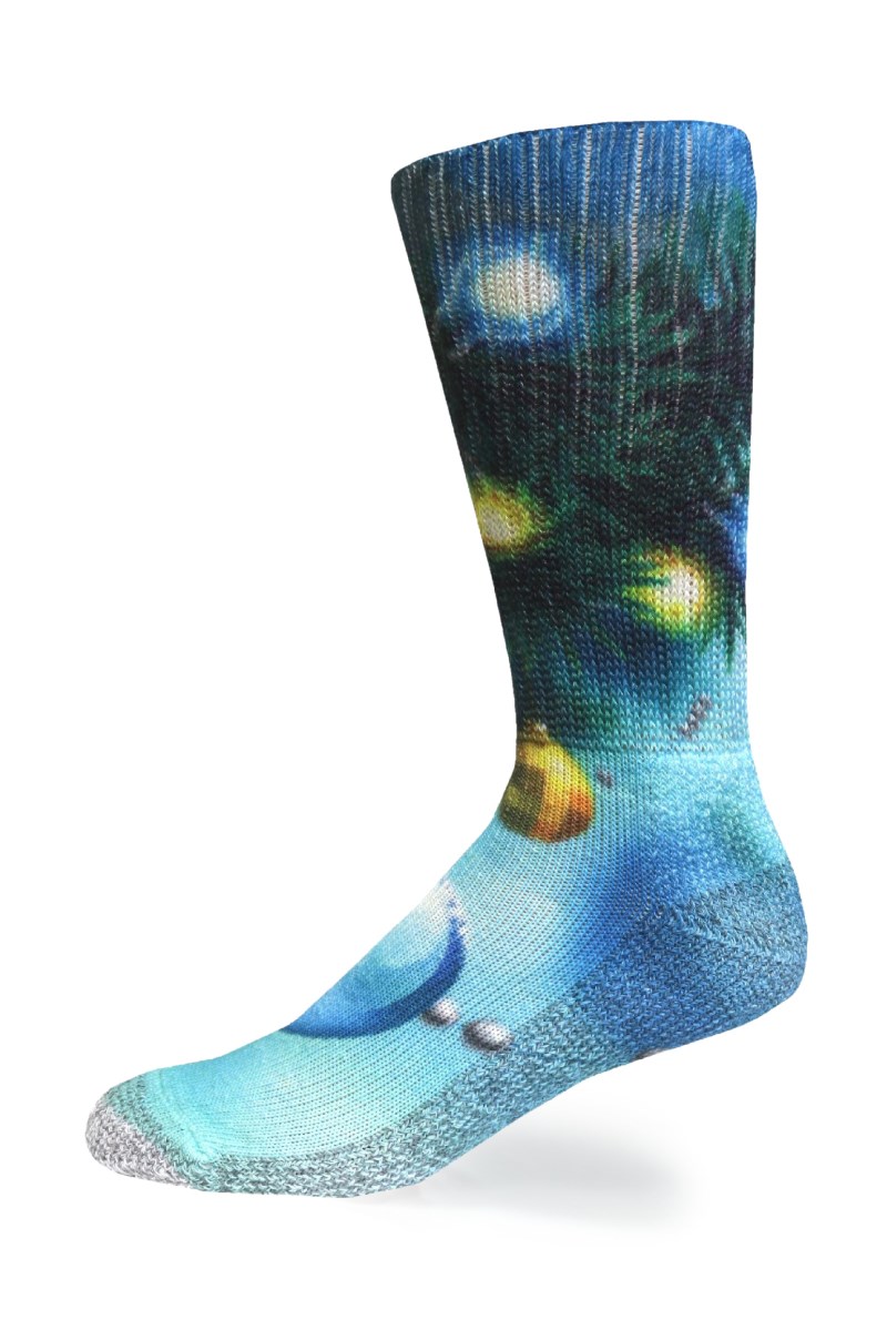 Crazy Cozy Diabetic Comfort Relax Fit Glittering Balls Crew Socks