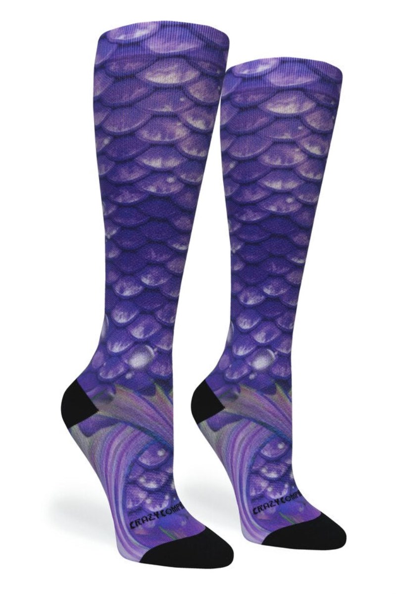 Crazy 360 Active Mermaid Purple OTC Compression Socks (Standard & Extra Wide)