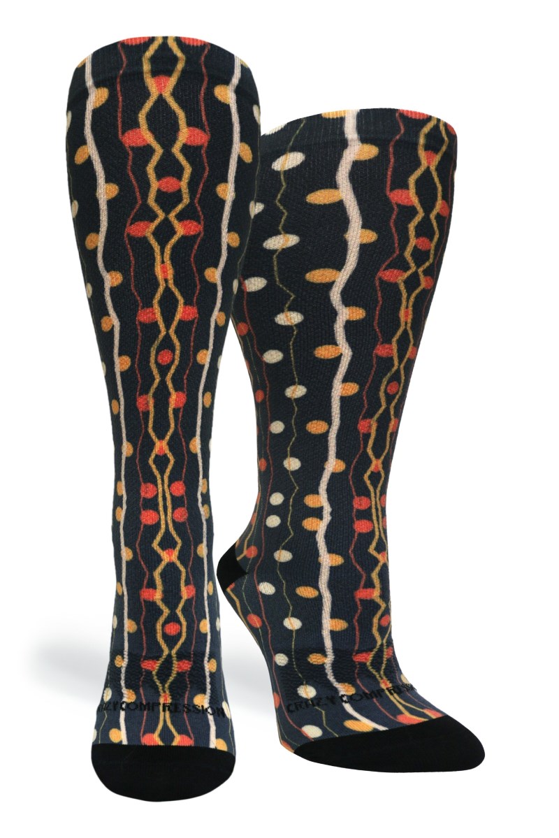 Crazy 360 Zigzag Dots (EXTRA WIDE CALF)