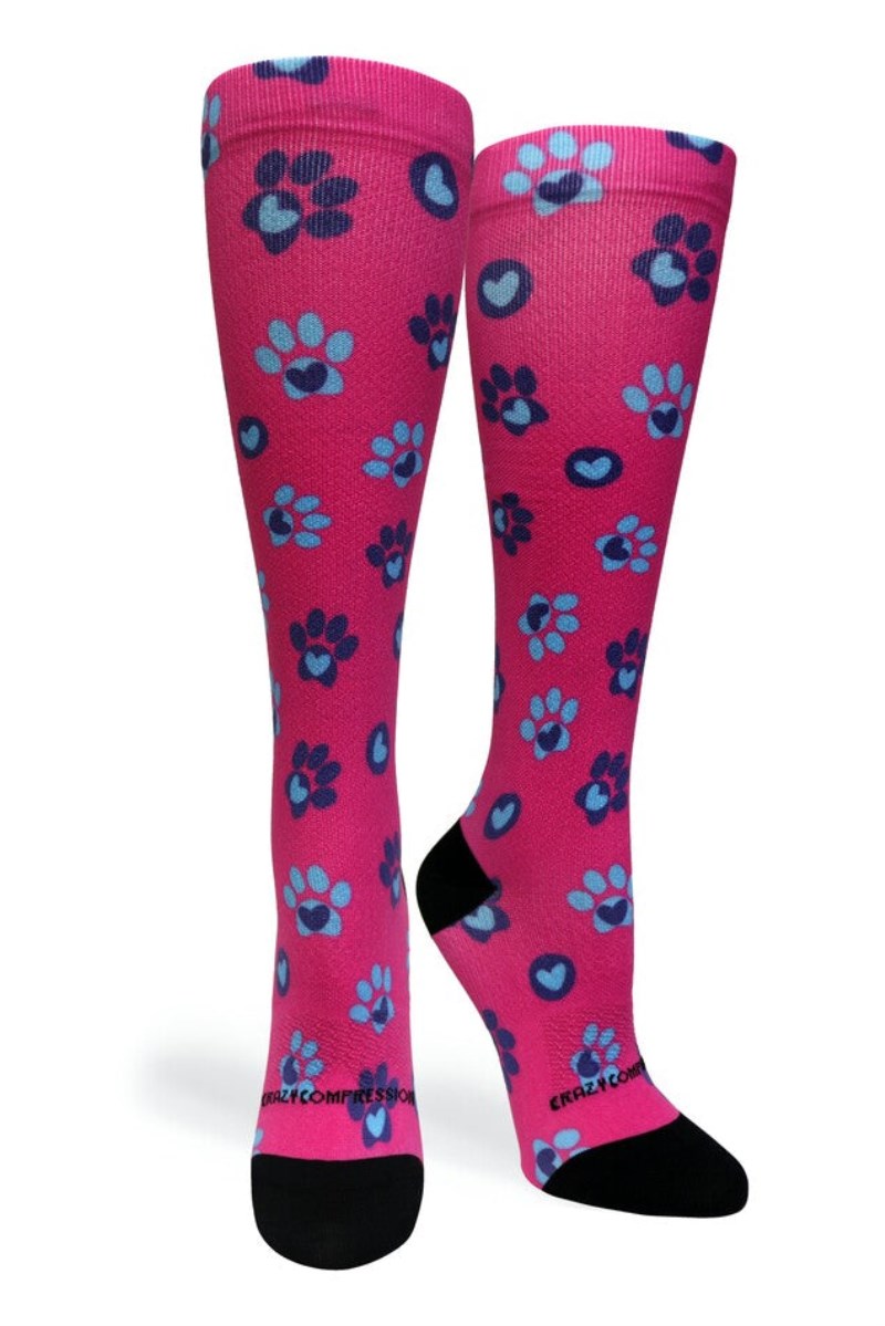 Crazy 360 Pet Paw Love OTC Compression Socks (Standard & Extra Wide)