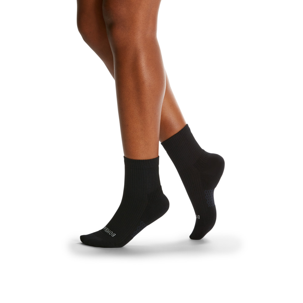 Bombas Women's Modern Rib Quarter Sock 4-Pack