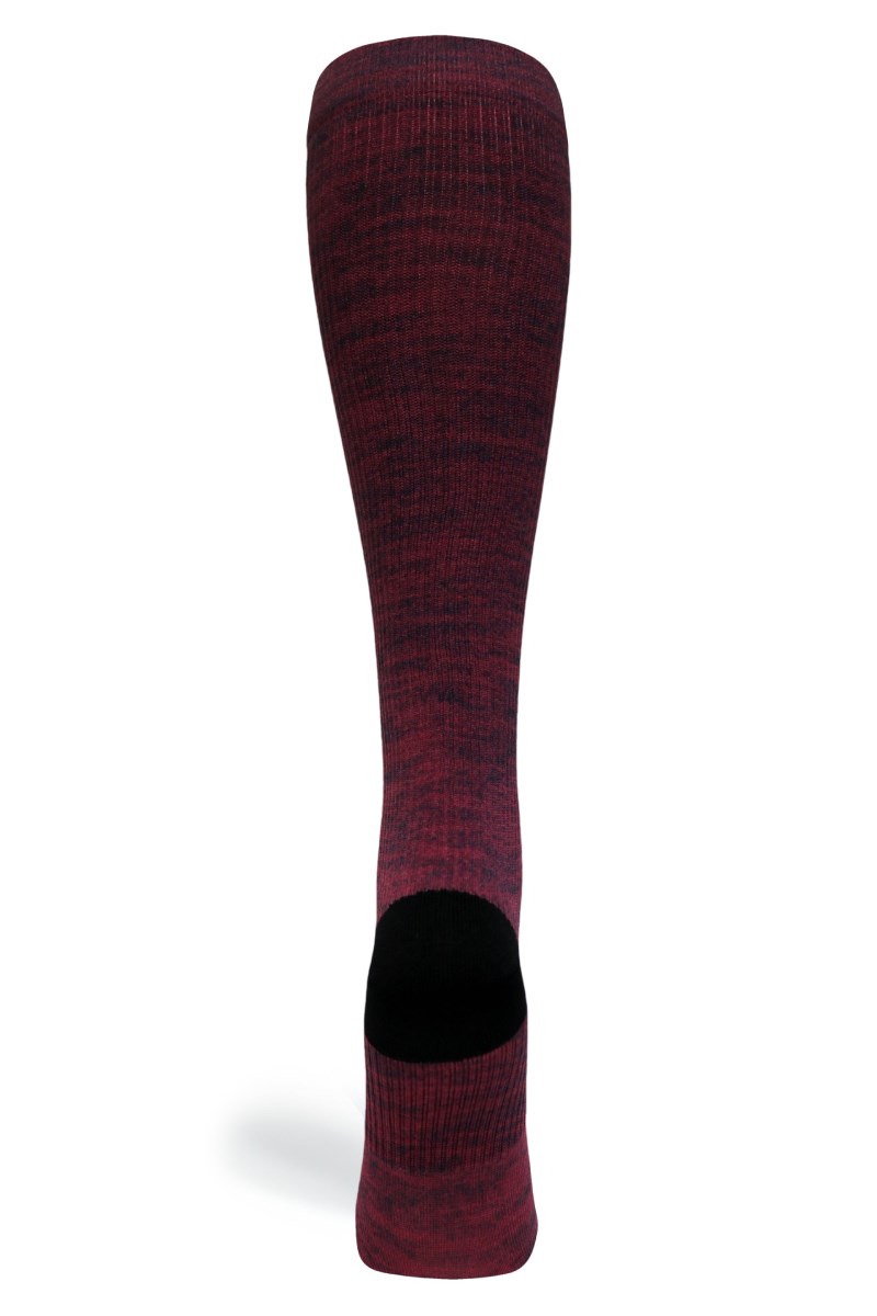 Crazy 360 Maroon Heather OTC Compression Socks (Standard & Extra Wide)