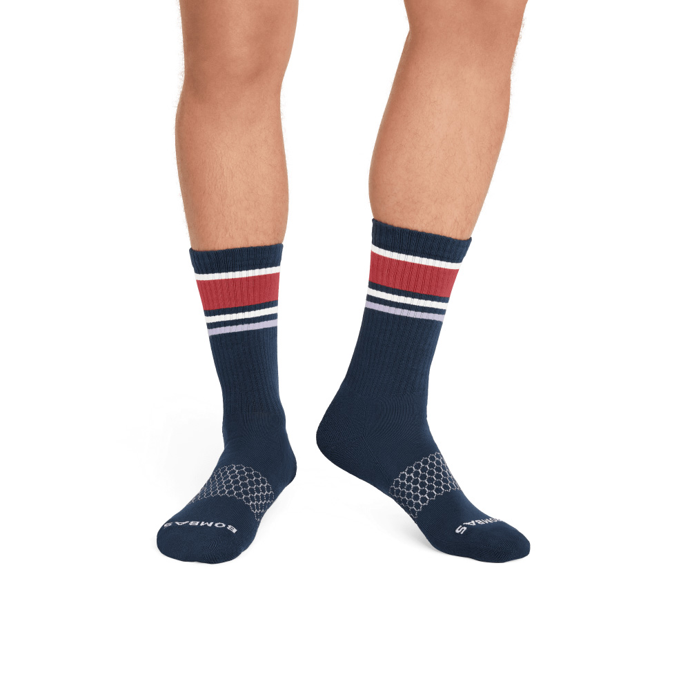 Bombas Men's Stripes Calf Sock 4-Pack